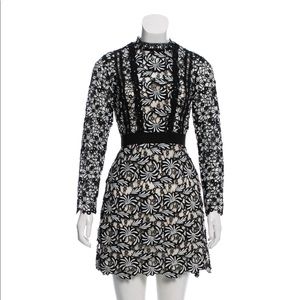 SELF PORTRAIT black and white lace dress